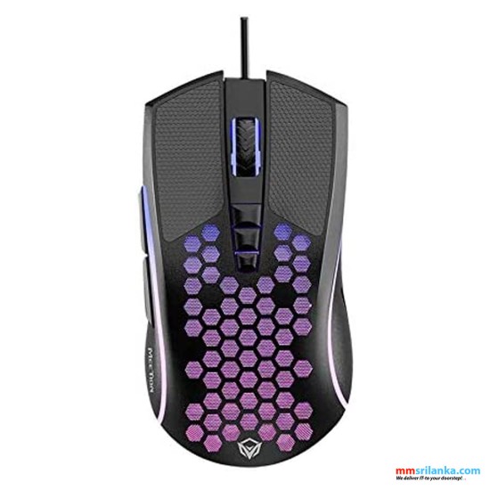 Meetion GM015 Lightweight Honeycomb RGB Gaming Mouse (6M)